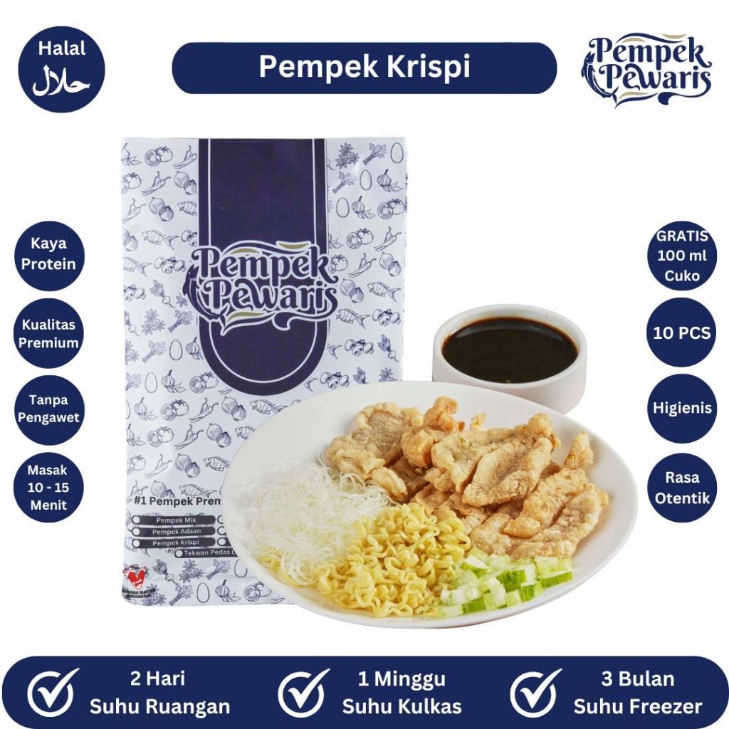 

Pempek Pewaris - Pempek Krispi 200 gram + Cuko 100ml