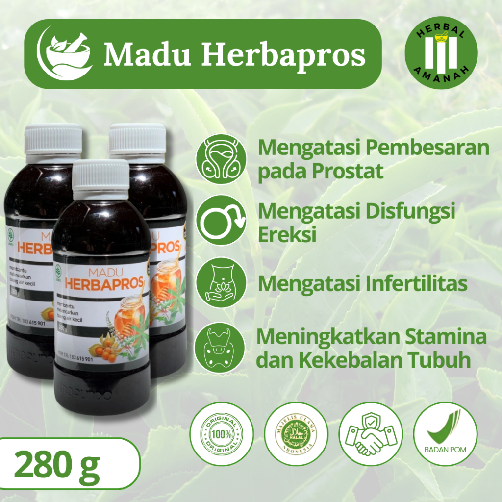 

Madu Herbapros Obat Prostat Ampuh dan melancarkan buang air kecil