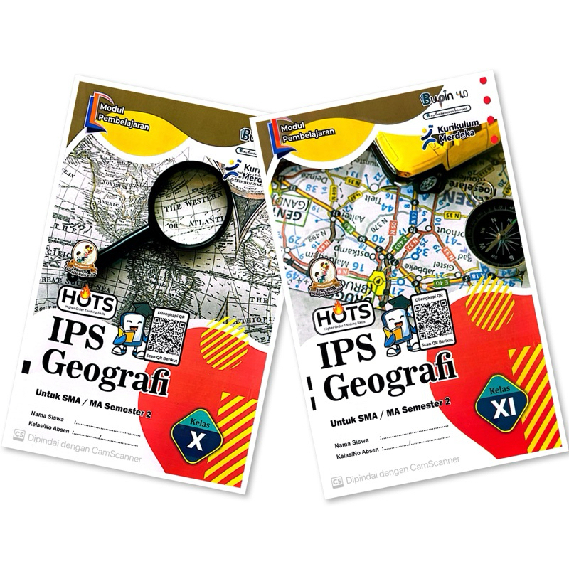 BUKU LKS SMA/MA IPS GEOGRAFI KELAS 10 11  KURIKUM MERDEKA SEMESTER 2 TA 2024-2025|BUPIN|