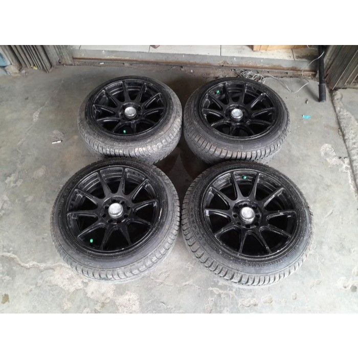 Velg Mobil Second XXR 15X8 4X100-4X114 ET45 BLACK +BAN FORCEUM D800 185 55 R15