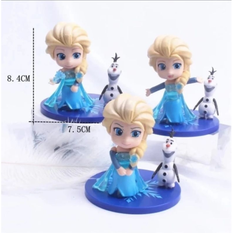 Cake Topper Hiasan dekorasi kue ulang tahun anak Frozen Elsa and Olaf Topper kue