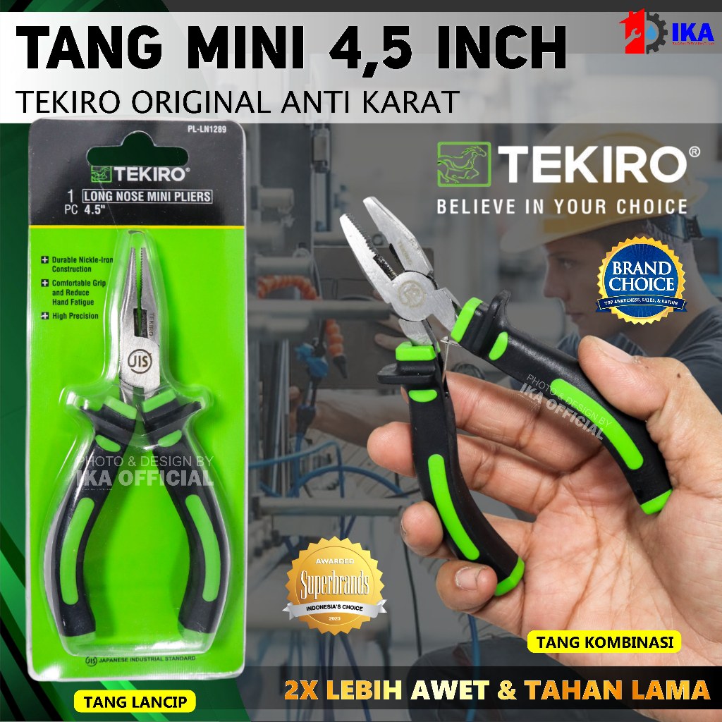 Tekiro Tang MINI 4.5" (TANG KOMBINASI, TANG POTONG, TANG LANCIP) TEKIRO TANG KECIL 4.5" / TEKIRO