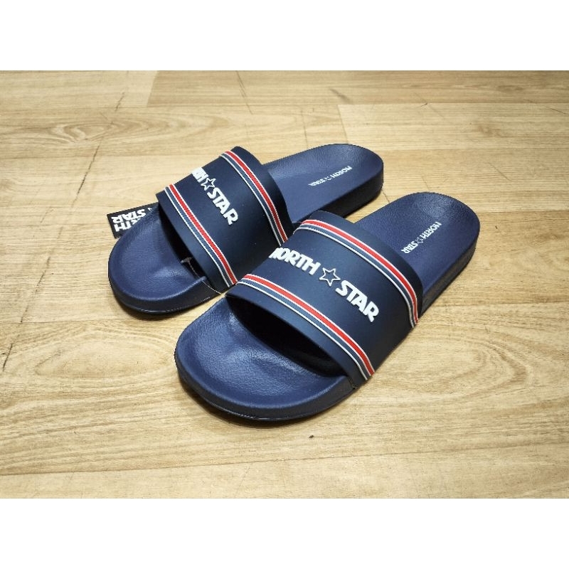 Sandal Slide Pria Bata Original Bahan Karet Model Terbaru Sandal Awet  Anti Air Warna Biru
