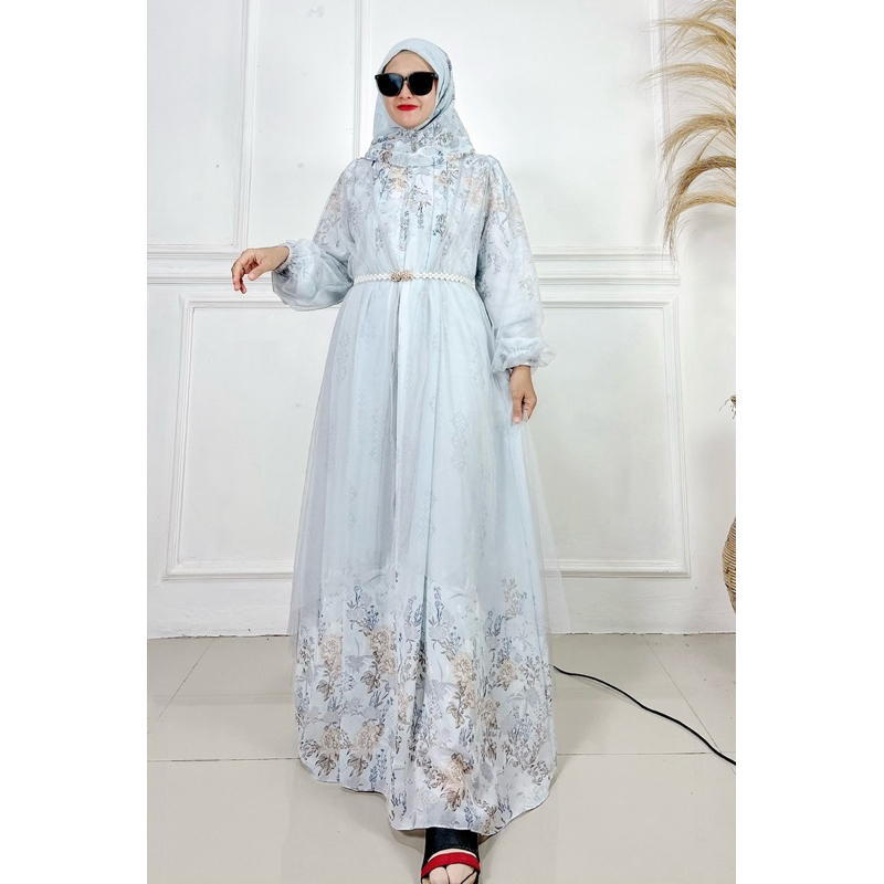 Alina set hijab ceruti babydoll mix tile free belt