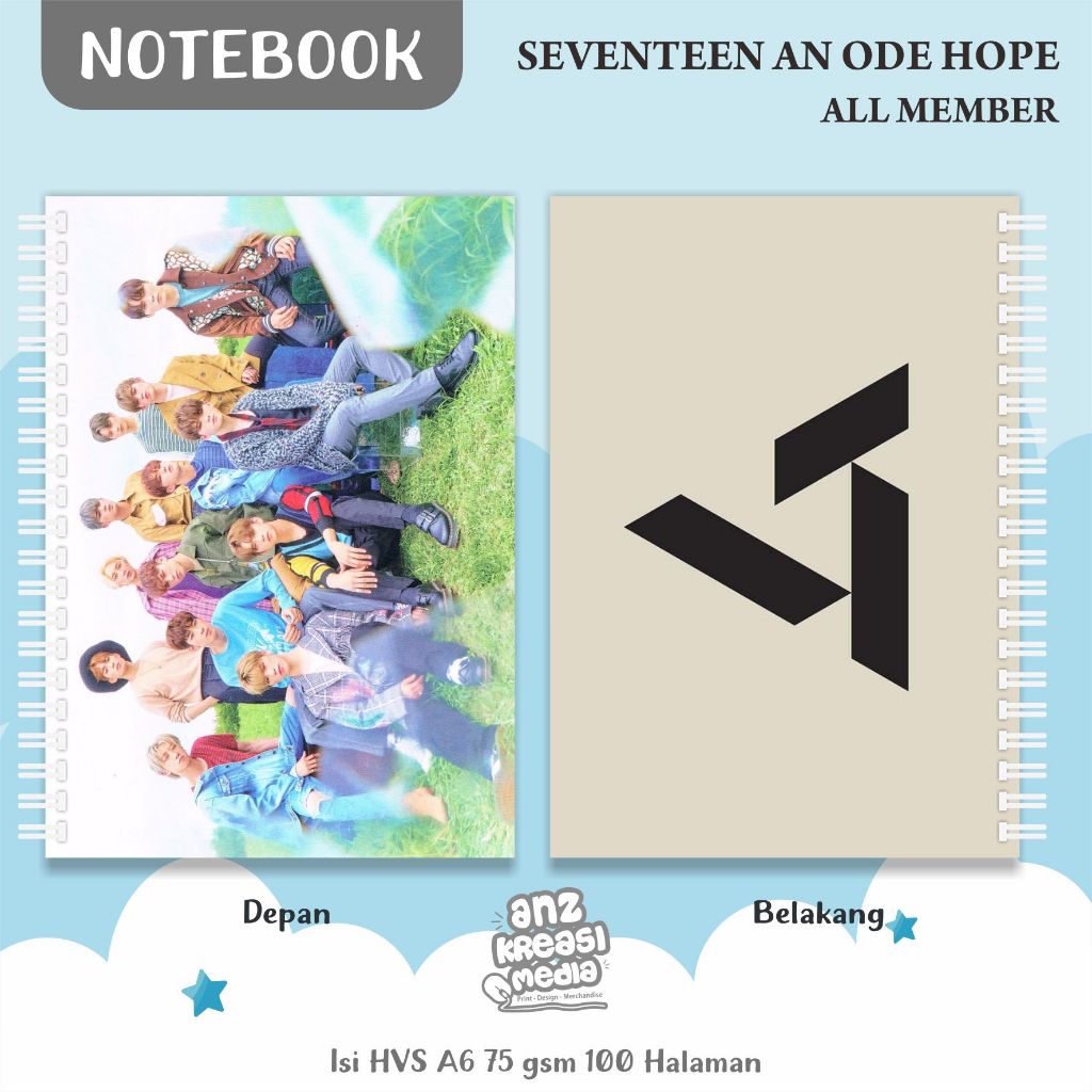 

NOTEBOOK A6 BUKU TULIS SPIRAL - SEVENTEEN AN ODE HOPE - MERCHANDISE KPOP MURAH UNOFFICIAL