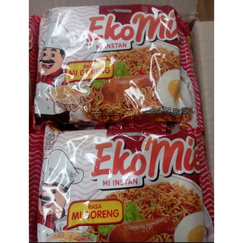 

Ekomie Goreng Mie Instan 60gr ( 5 pc )