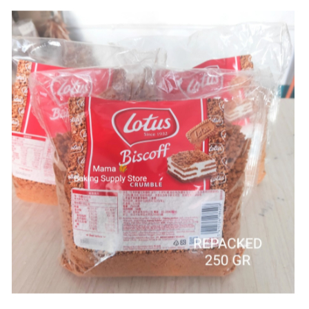 

BISCOFF LOTUS Biscuit Caramel Cookie Crumble Biscoff Asli 250 Gr Repac