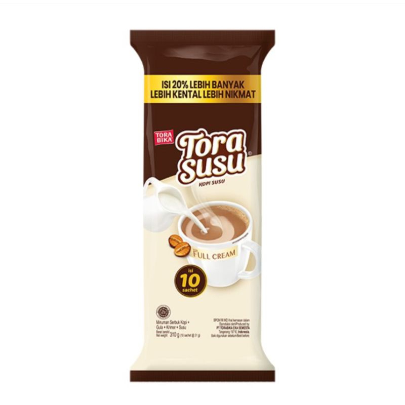

TORABIKA Tora Susu Kopi Instan Full Cream Sachet 10 x 31 g