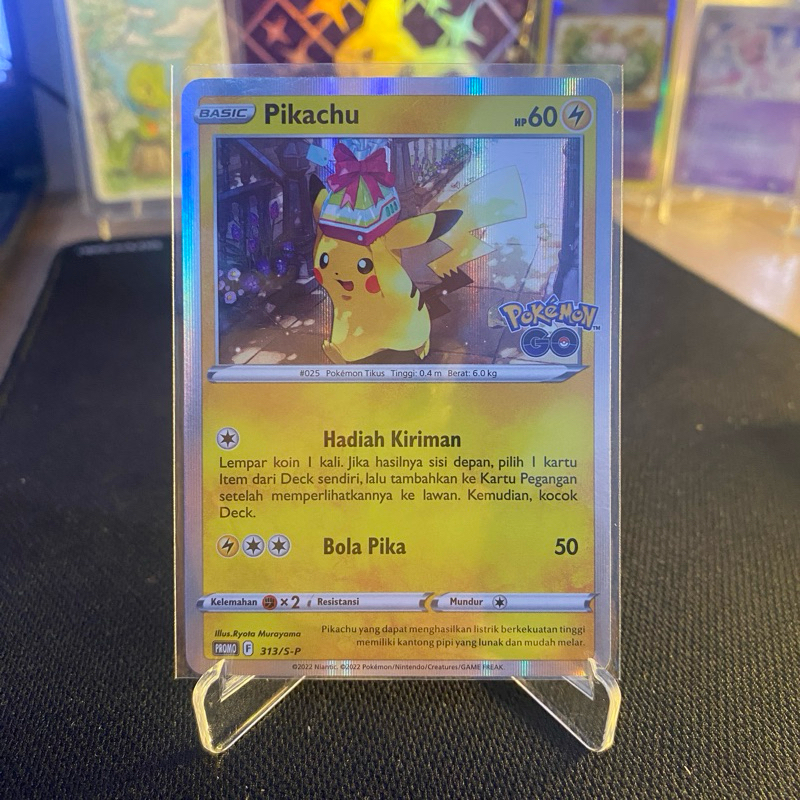 Pikachu Pokemon Go Promo 313/S-P TCG Pokemon Indonesia