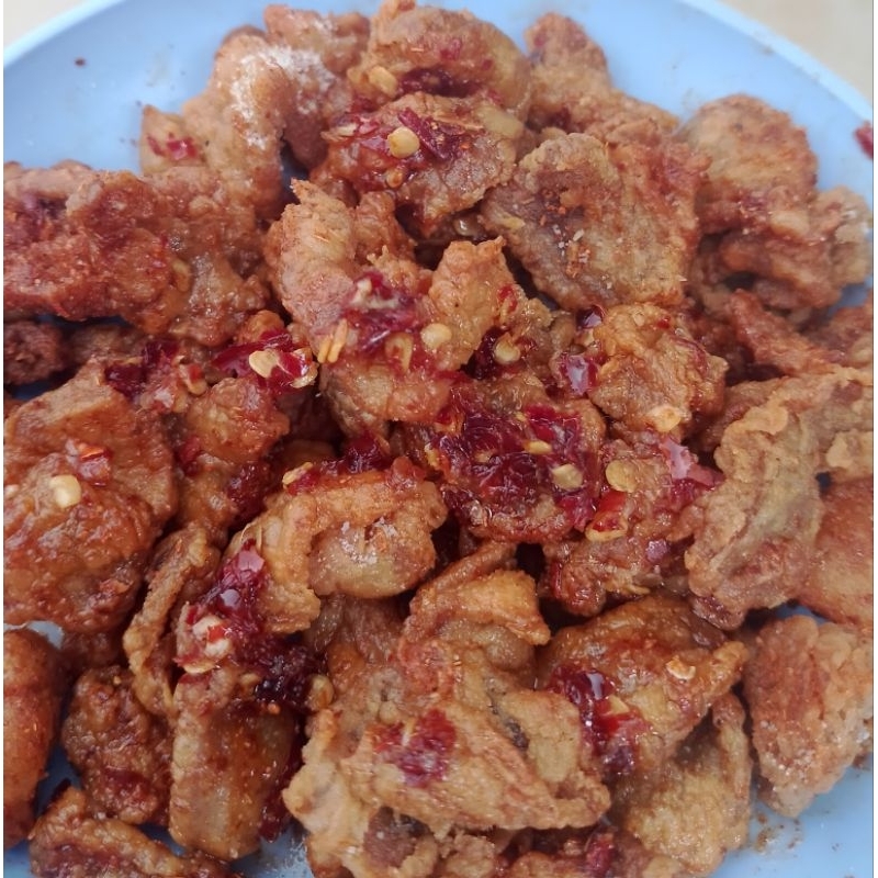 

Keripik Ampela Ayam Tembelok Ayam Crispy Keripik Usus Renyah Pedas Nagih100 Gram