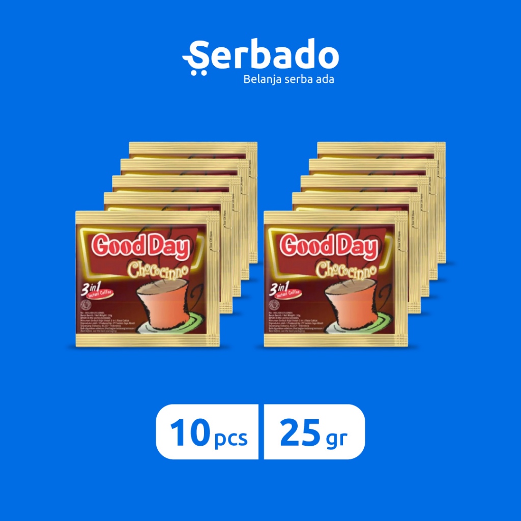 

Good Day Chococinno Kemasan Sachet 20gr (Isi 10 Pcs)