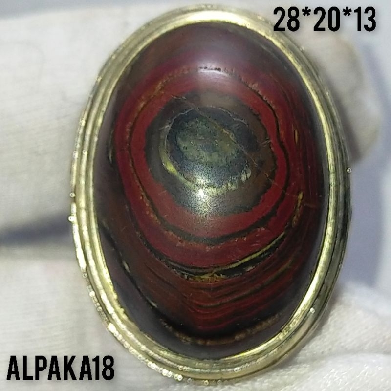 natural cincin batu akik ati ayam puser tembus