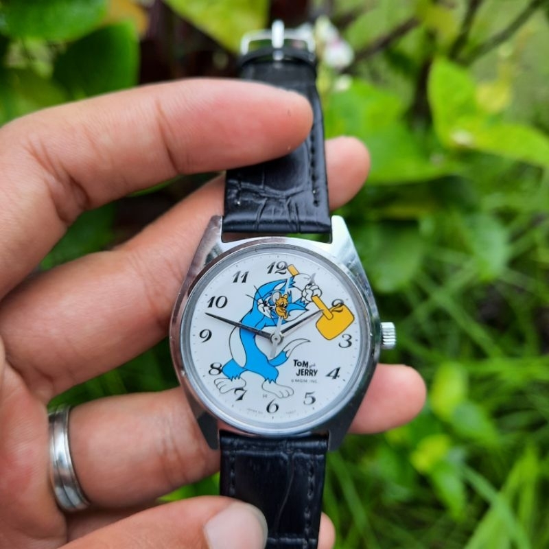 RARE  Seiko Military Tomony Tom Jerry Walt Dianey