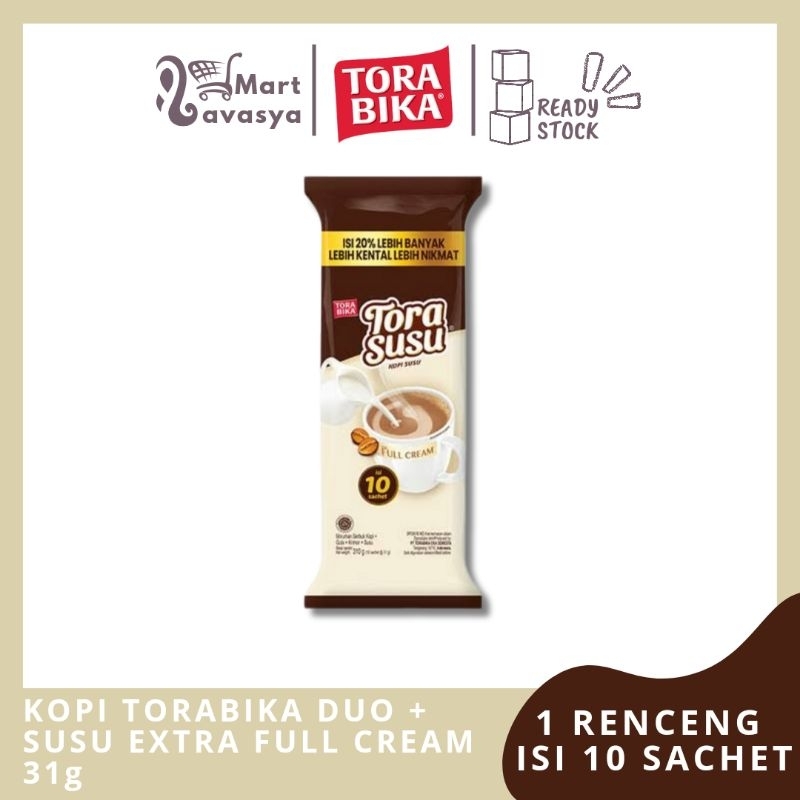 

KOPI TORABIKA DUO + SUSU EXTRA FULL CREAM 31g - 1 RENCENG ISI 10 SACHET - KOTA BANDUNG - LAVASYA MART