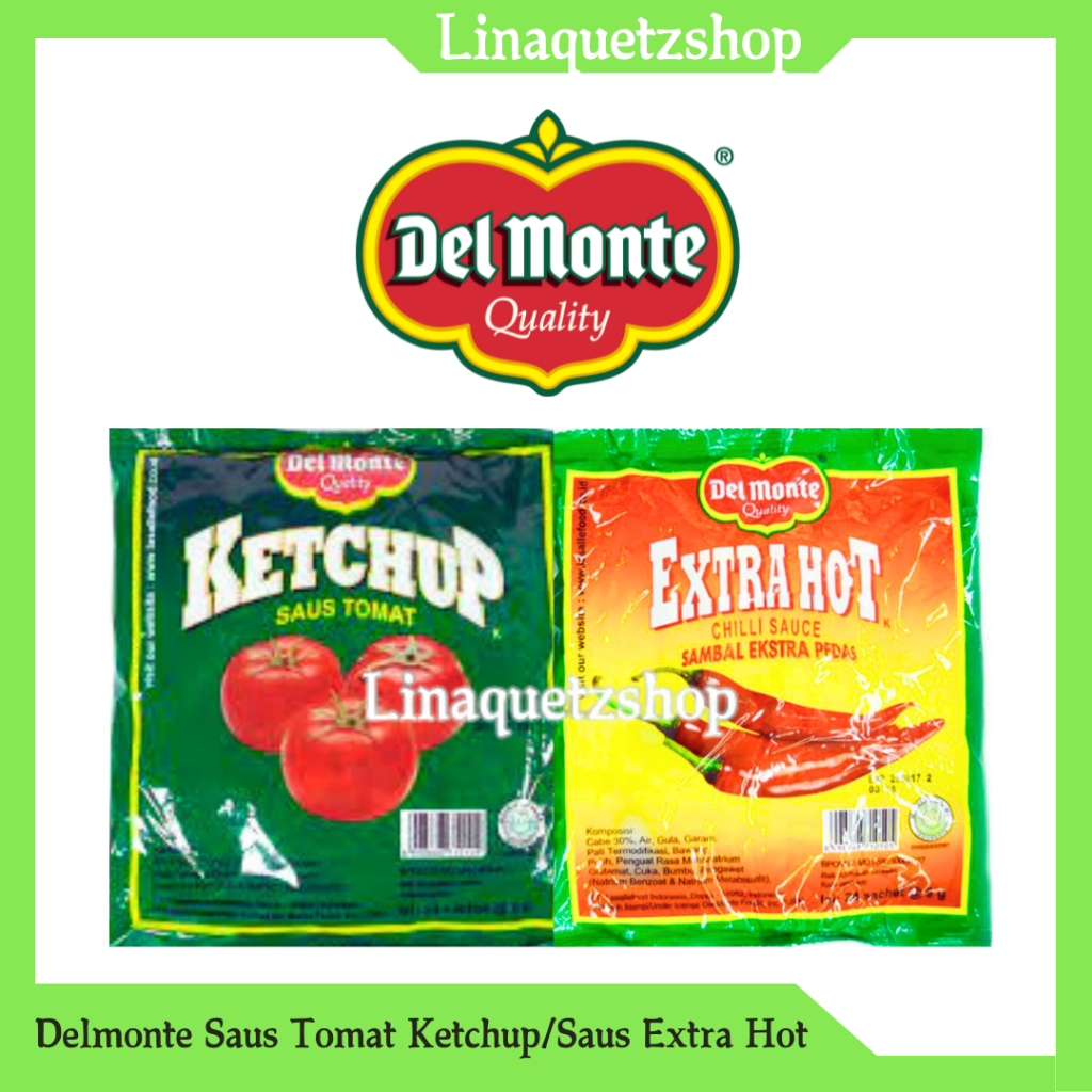 

DELMONTE Saus Sambal Extra Hot Stik/Saus Tomat Ketchup Sachet 8gr