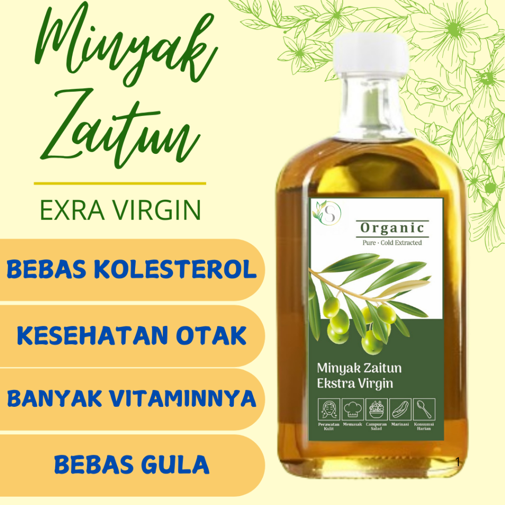 Minyak Zaitun Murni Asli Untuk Diminum Kesehatan EVOO Extra Virgin Olive Oil 250 ml untuk masak bert