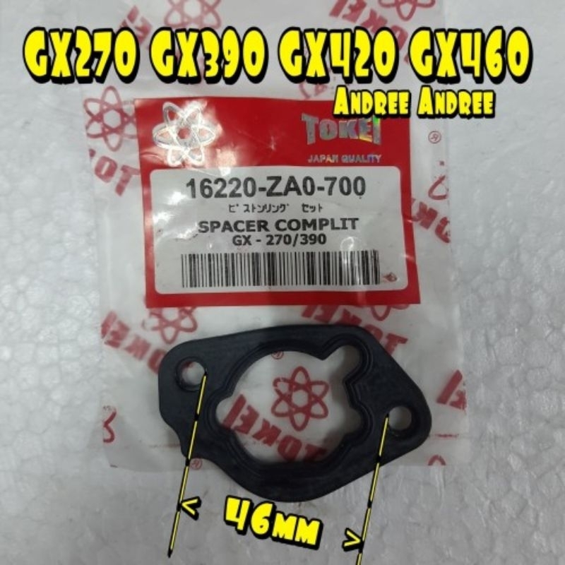 paking karburator gx390 tokei / specer komplit GX 270/gx390 tokei