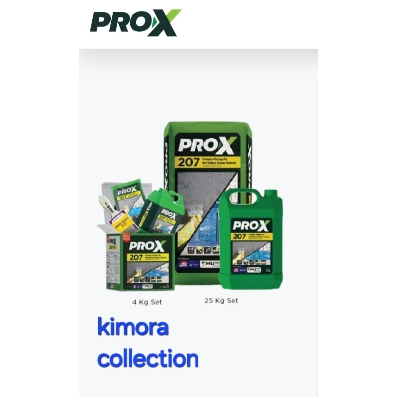 pro X 207 waterproof 2 komponen MU nodrop 4 kg dan 25kg