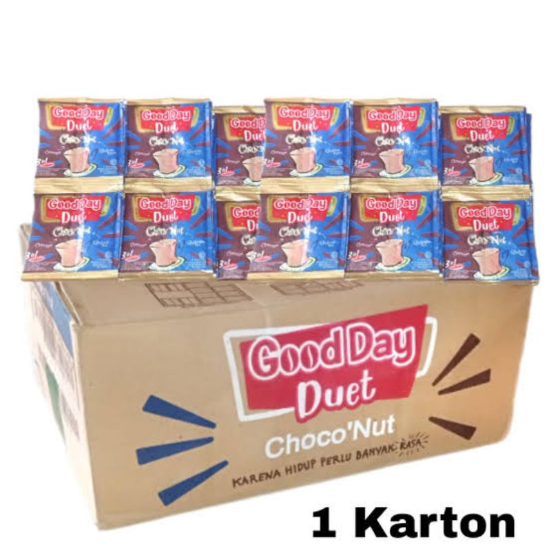 

1 Dus Kopi GoodDay Duet Choco Nut (22gr) 1 Dus/1Karton Isi 12