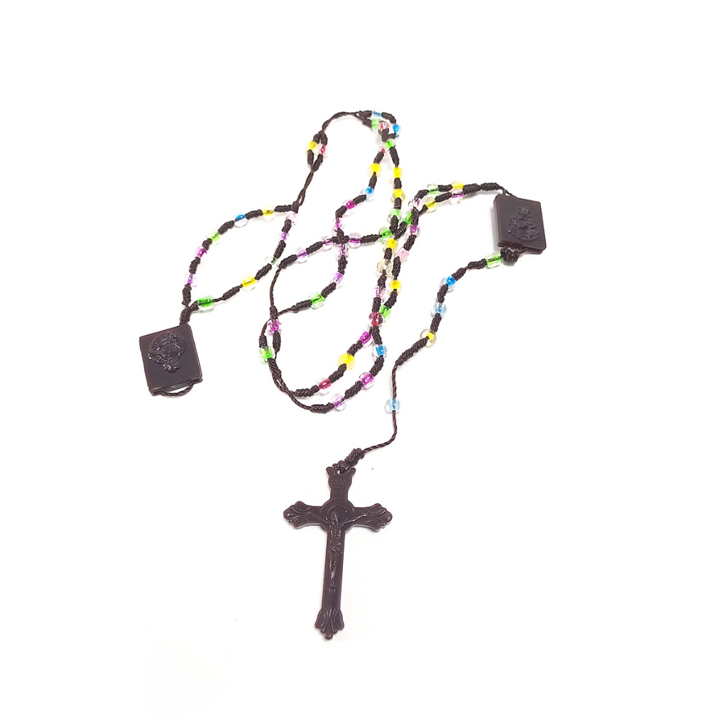 Kalung Rosario Tali Skapulir Mote Warna Warni - Aksesoris Rosario Tali Katolik