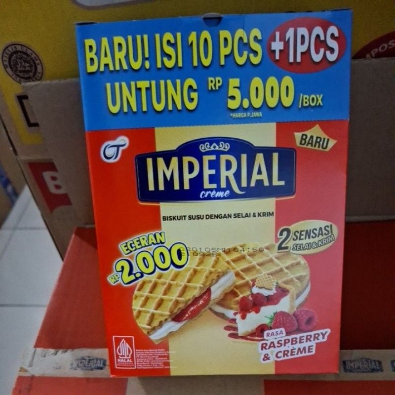 

Wafer Imperial rasa Raspberry & Creme 1 box / 10 pcs