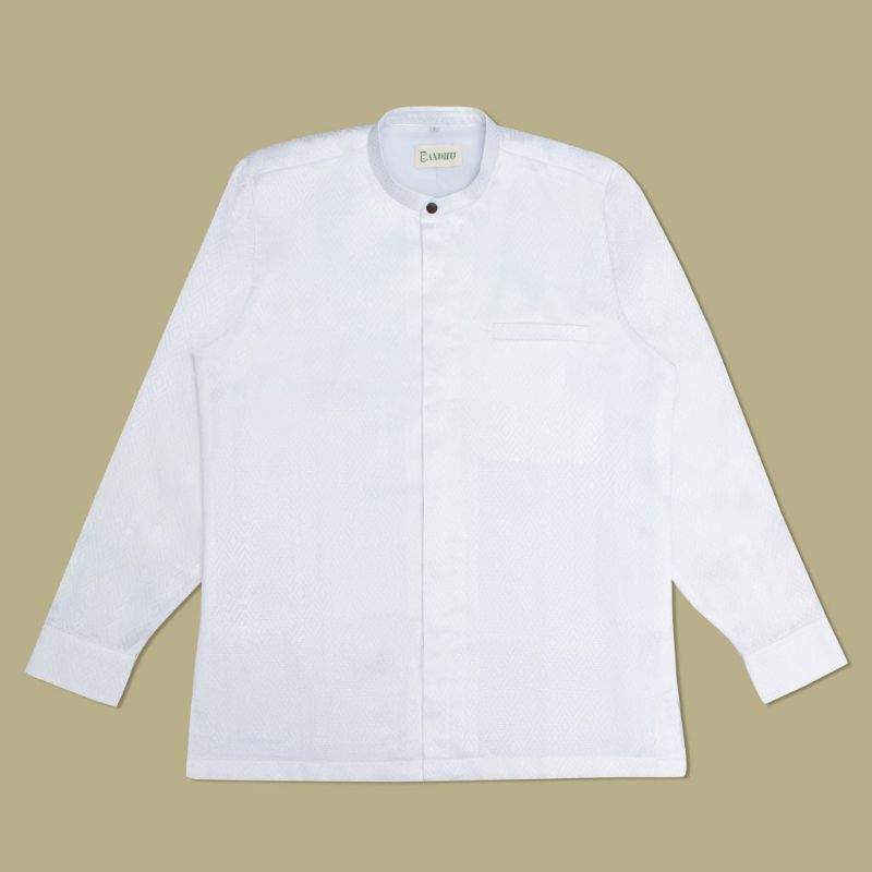 READY Kemeja Batik Tenun Songket Baron - Kemeja Pria Lengan Panjang - Kemeja Tenun Etnik Jepara Orig