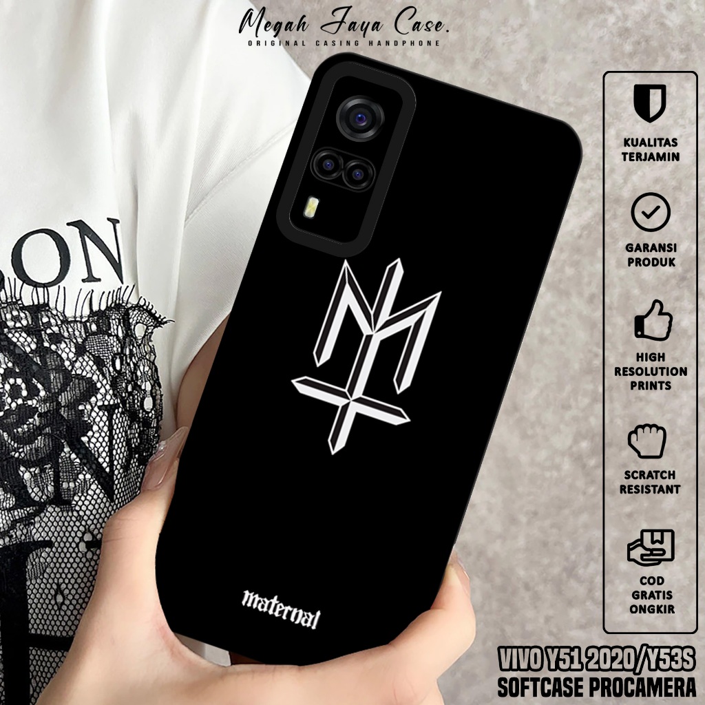 Case Hp VIVO Y51 2020 / VIVO Y53S - Softcase Hp VIVO Y53S / VIVO Y51 2020 Motif MTRNL - Casing Hp VI