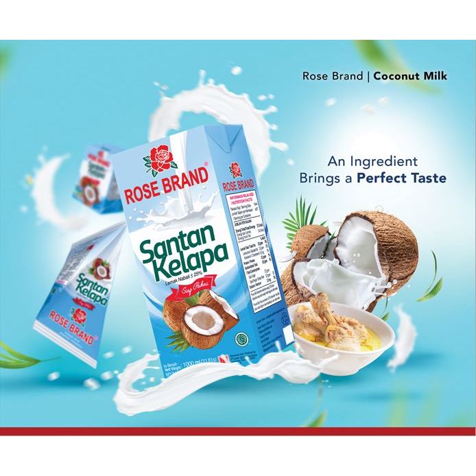 

[DUS] Santan Kelapa Rose Brand 1000ml / 1 Liter Termurah COCONUT CREAM