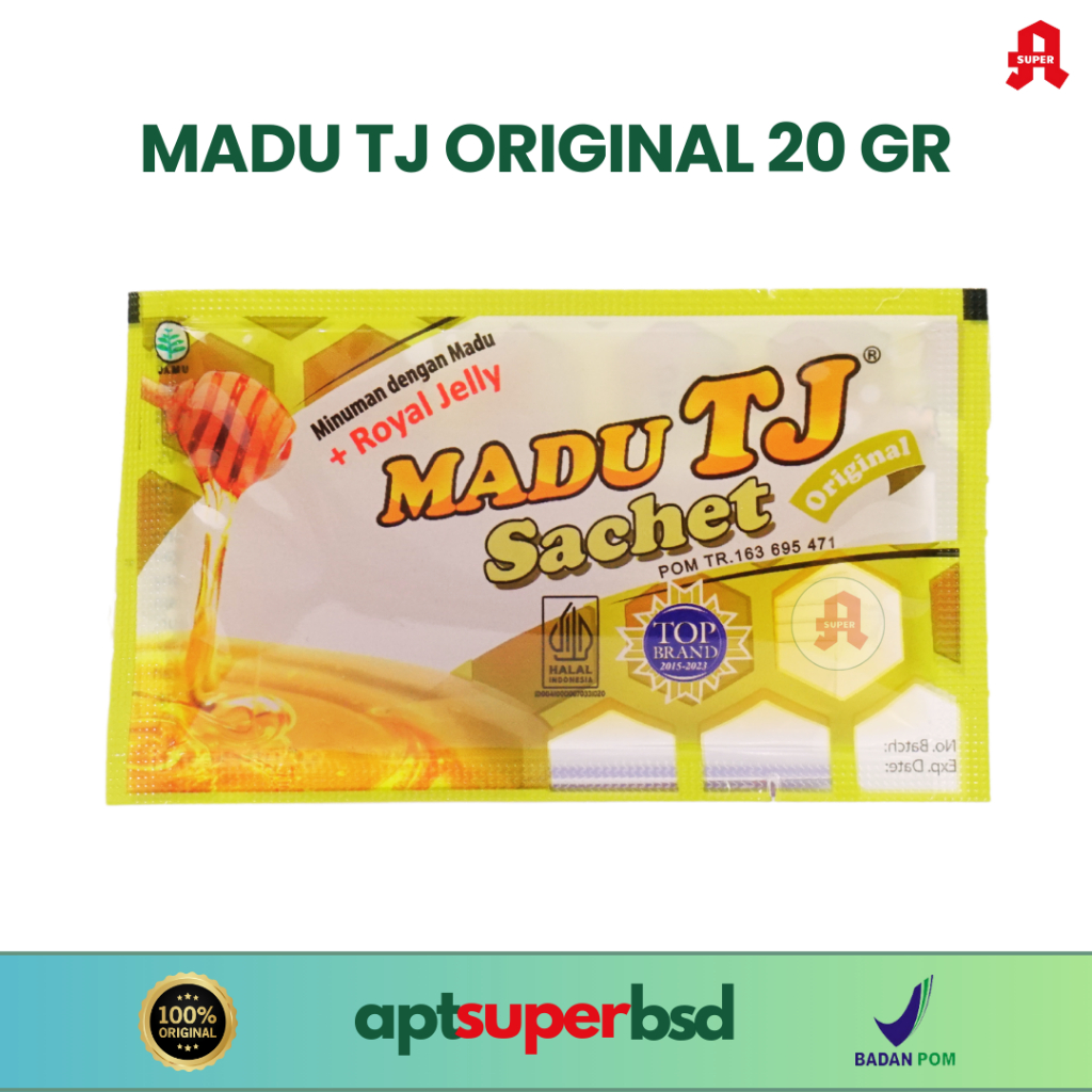 

Madu TJ Original Sachet 20 GR - Isi 12 Sachet - Madu Asli