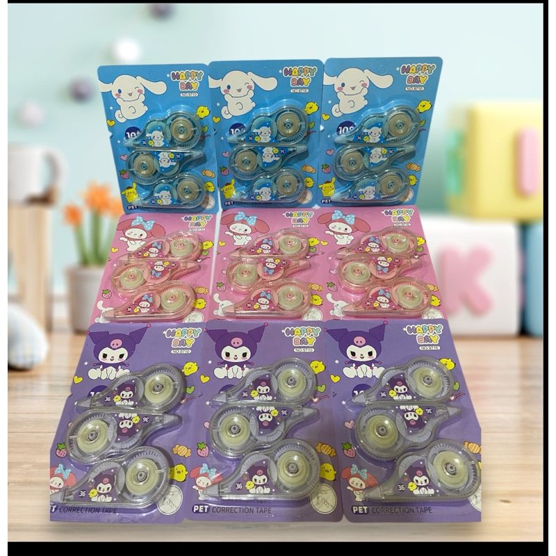 

VALEN ACC 3pcs Correction Tape 9710 SANRIO / Correction tape set Fancy