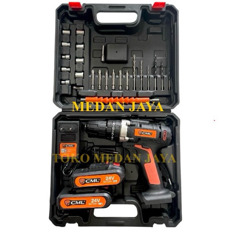 MESIN BOR CORDLESS IMPACT DRILL 12 VOLT / 24VOLT BETON BOR BATERAI 10MM CAMEL