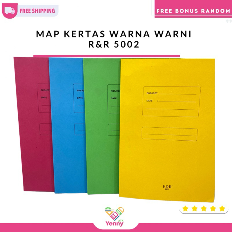 

StopMap Kertas Folio Warna Warni (12PCS)