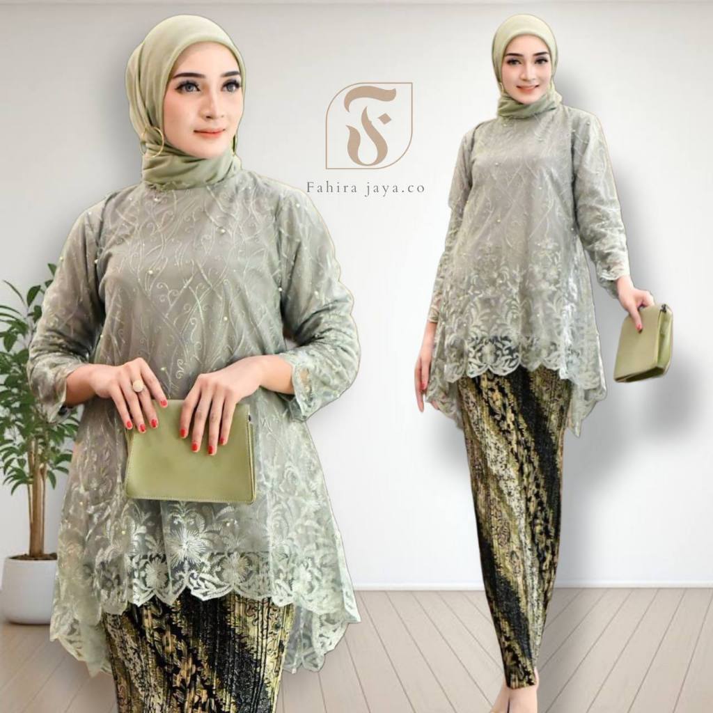 Dheefa - KEBAYA MODERN BLOUSE ARKHANZA TILLE - KEBAYA WISUDA - KEBAYA MODERN - KEBAYA PESTA - KEBAYA