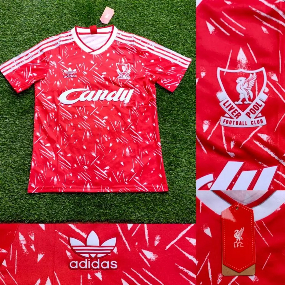 JERSEY RETRO VINTAGE LIVERPOOL HOME CANDY 89/91 GRADE ORI AAA CLASSIC