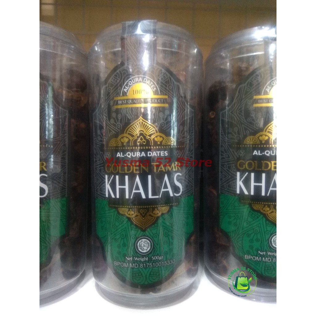 

Golden Tamr Khalas Kurma Khalas Toples 500 Gram