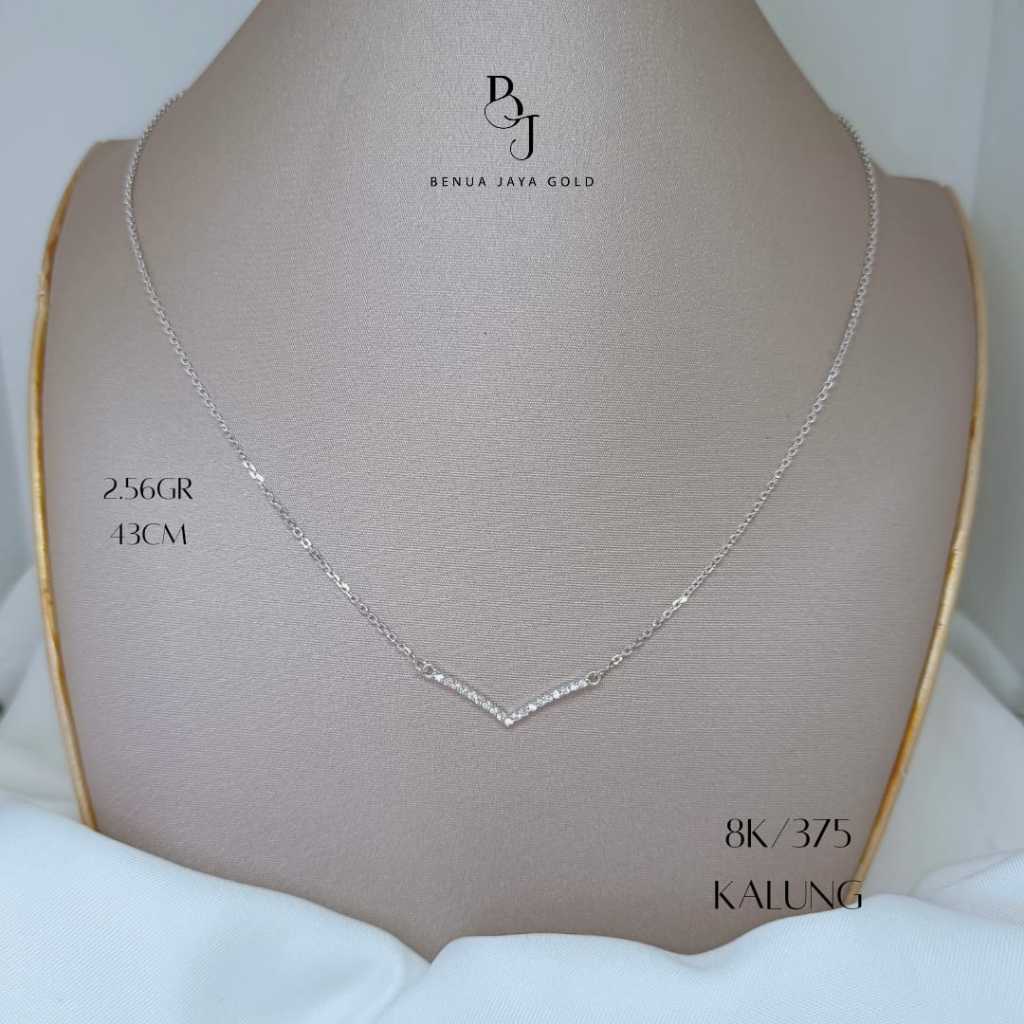 Kalung Rantai Siem Aurel Emas Putih 8K/375