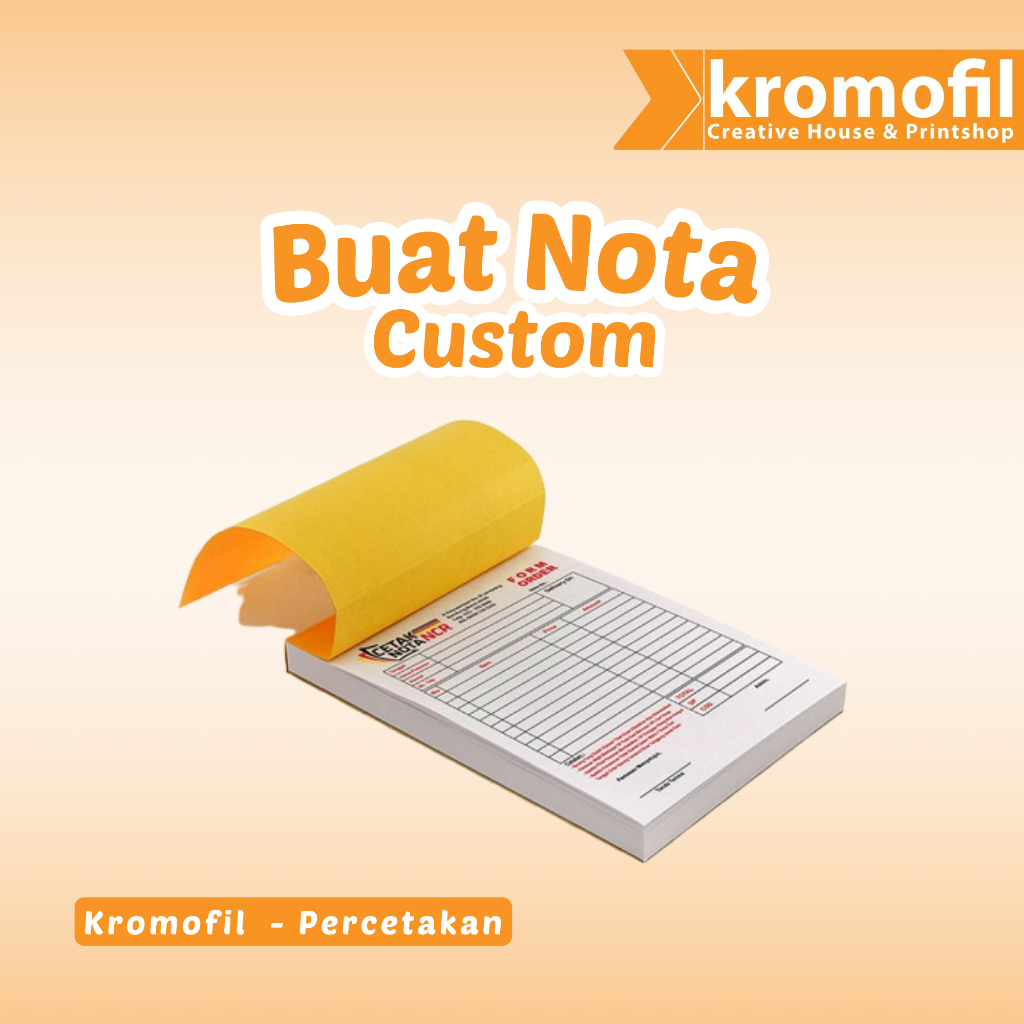 

Buat Nota Custom ukuran 1 folio 1/2 1/3 1/4 A4 A5 A6