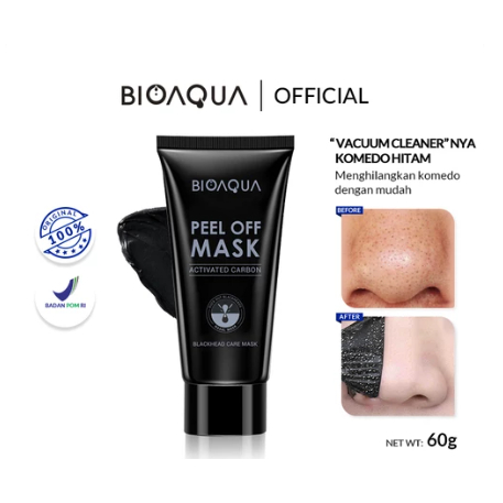 BIOAQUA masker peel off Mask Charcoal Anti-Blackhead mask - Peel off 60g