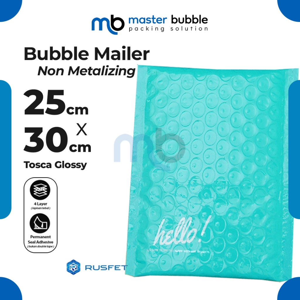 

Amplop Envelope Bubble Mailer Tosca 25 X 30 cm / Security Bag Mailer Rusfet Harga Ecer Satuan
