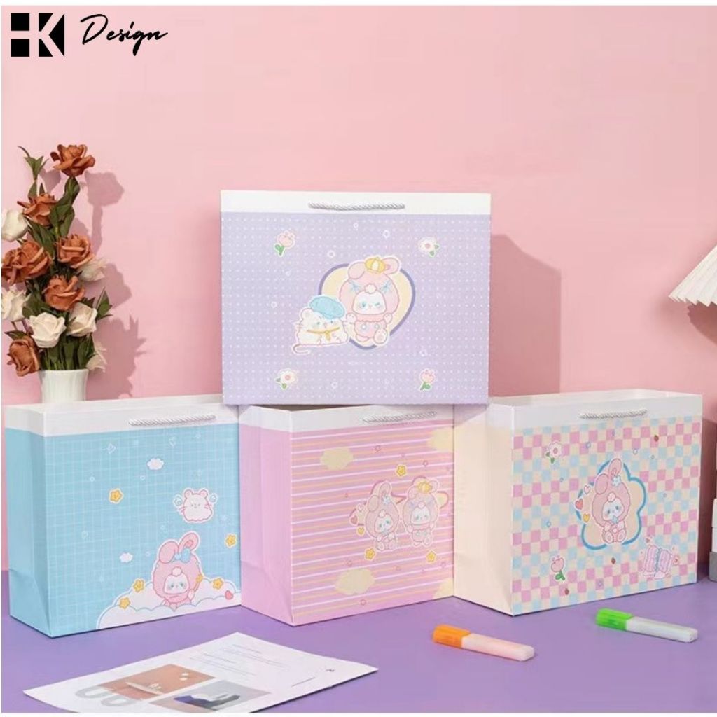 

[1718] PAPERBAG MOTIF UKURAN 33X25X11.5 TAS KADO ULANG TAHUN GOODIE BAG MOTIF