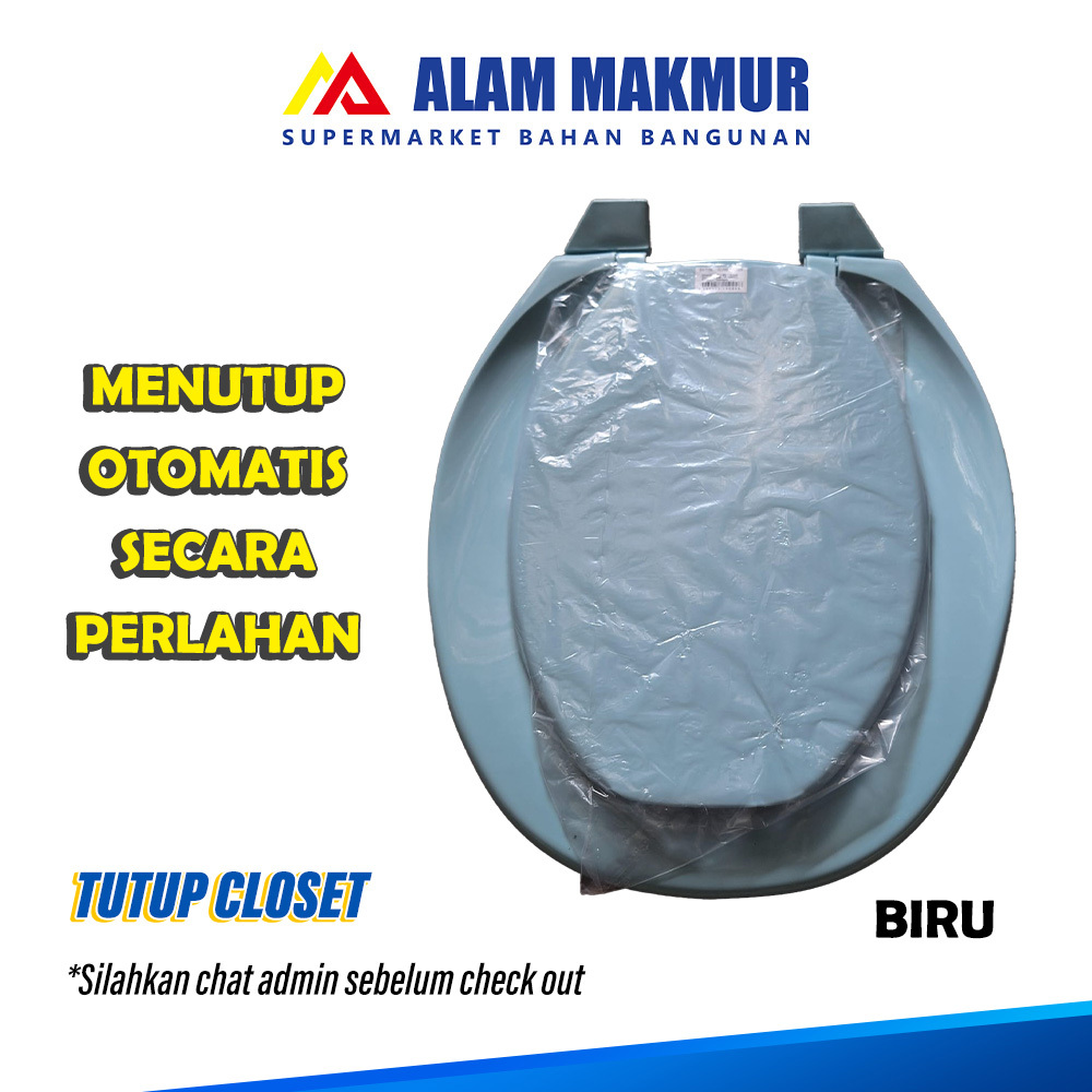 Tutup Closet duduk / Toilet Duduk Model Toto SOFT CLOSE/BIRU