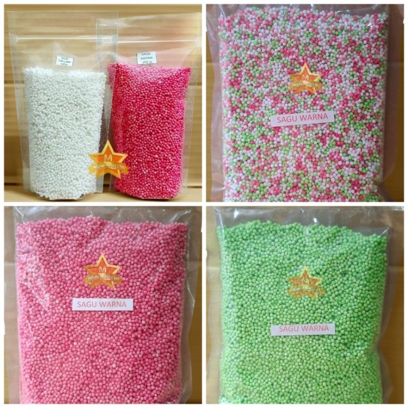 

SAGU MUTIARA & SAGU WARNA THAILAND 250G | SAGO SEEDS | PACAR CINA | TAPIOCA PEARLS | SAGO | SAGU THAILAND | SAGU WARNA