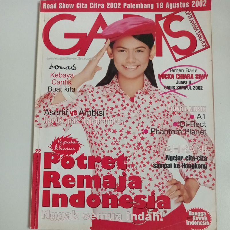 Majalah Gadis Edisi Kemerdekaan Tahun 2002 Cover Micka Siwi