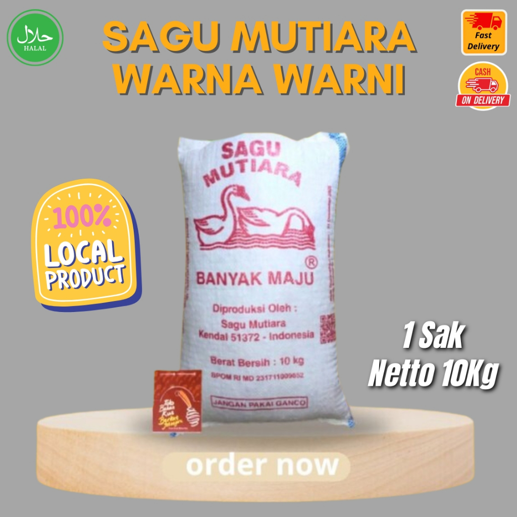 

Sagu Mutiara Warna Warni 1 Sak (10 Kg)