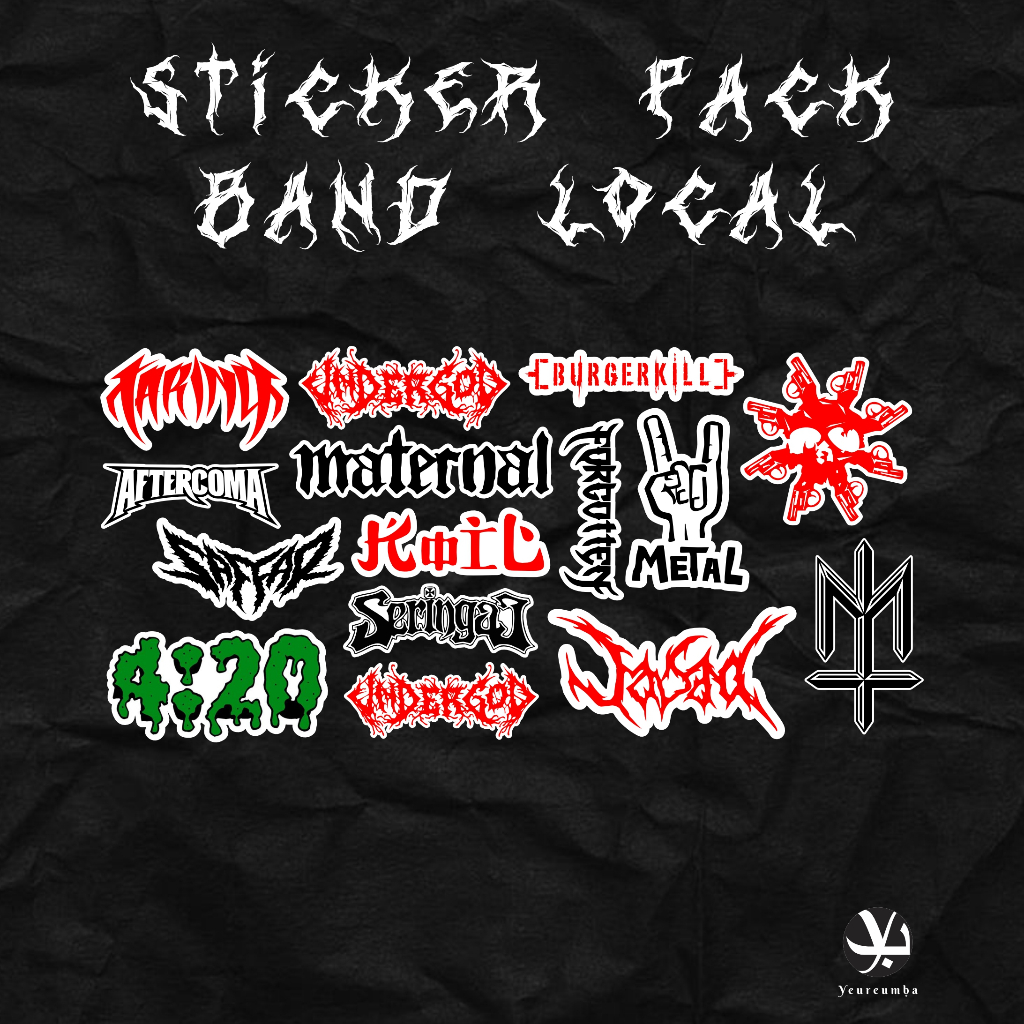 

Stiker Sticker PACK - Band Local Aestetic Stiker Helm Stiker Motor Anti Air Stiker Aestetic