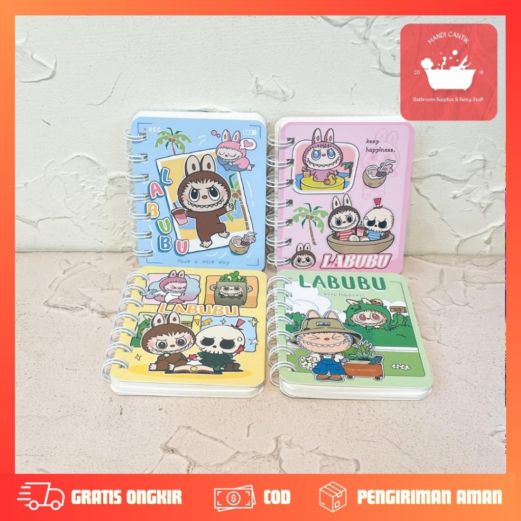 

BUKU BINDER SPIRAL A7 LABUBU BK-1666 POPMART termurah bagus lucu imut kado unik COD