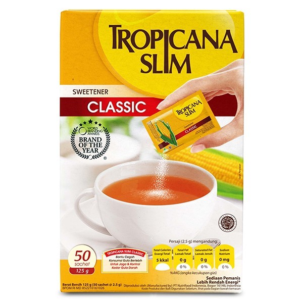 

Tropicana Slim Sweetener Classic 50 Sachet termurah
