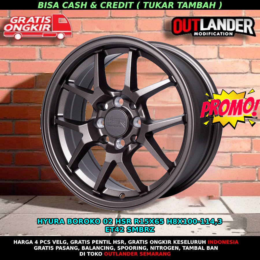Velg mobil ring 15 vios mirage brio agya sirion avanza xenia confero evalia hsr hyura r15 bronze