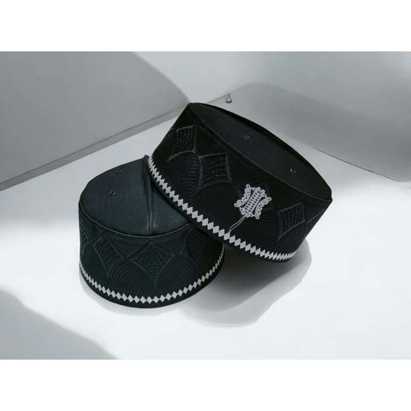 Peci Asagopah Bordir Hitam Kopiah Songkok Hitam Bordir Peci Hitam Bordir