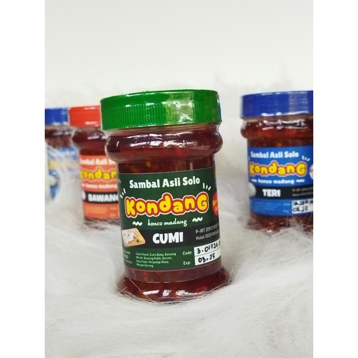 

Sambal Bawang/Terasi/Cumi/Tuna/Cakalang/Teri Medan/Belut KONDANG Asli Solo 150gr